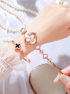 Valentines Day Gift Lucky Four-leaf Clover Watch Waterproof Luminous Bracelet for Girlfriend Mother Best Friend Spirra 3033D