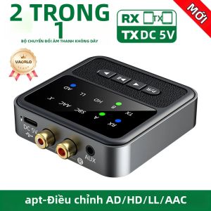 VAORLO | Bộ Thu Phát Âm Thanh Bluetooth 5.4 2 Trong 1 Với Đầu Vào 3.5mm AUX RCA Hỗ Trợ AptX-Adaptive HD LL AAC Bộ Chuyển Đổi Nhạc Không Dây Stereo HiFi