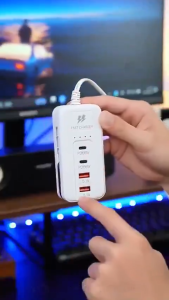 LAOG Rack charger Fast Charging Head Dual 5.1A USB Multi 4 Port USB Charger with Type-c Socket Extension Dual PD