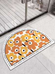 Artistic Flower Soft Silicon Dendroid Absorbent Mat Bathroom Home Toilet Entrance Anti-Slip Quick Dry Foot Mat Modern Simple Style