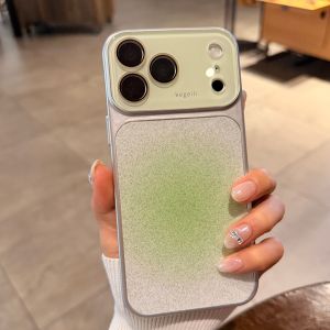 CHUANGYIWEI | Stylish Mint Green Phone Case With Lens Protection Anti-Drop For iPhone Models