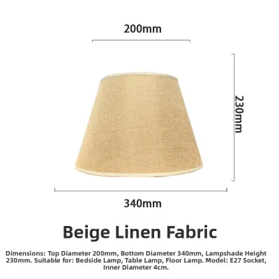 PAMPAS | Circular Rectangular Linen Lampshade