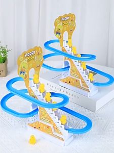 Ekana Kids Electronic Educational Toy Duck Penguin Climbing Stairs Track Toy