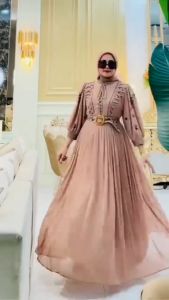 Gamis Putih Manasik Haji Viral Dinda Dres Ceruty Babydoll Aplikasi Bordir M L XL XXL Dress Kondangan Busui Friendly Baju Muslim Seragaman Pernikahan Mewah Elegan Terbaru Kekinian