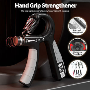 Hand Grip Strengthener Men and Women 5-60Kg R-Shape Adjustable Countable Exercise Strengthener Hand Gripper Finger Massager Expander Hand Exercise Gym Fitness Training Wrist Gripper