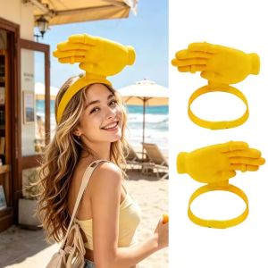 Novelty Funny Hand Shape Sun Hat Adjustable Head Circumference For Outdoor Stadium Spectator Beach Concert Party Travel