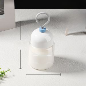 Mini Glass Cup Portable Womens Water Cup Milk Tea Coffee Soybean Paste Cup Creative Heat Resistant round Shape Transparent