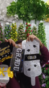 Balon Bando Wisuda Graduation happy grad toga kelulusan Karakter murah mini bulat