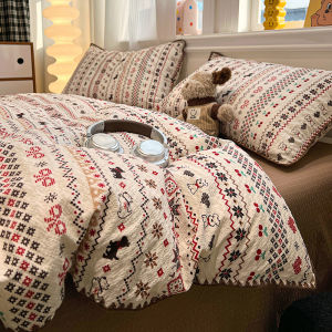 susan | Fairy Isle Style Scallop Edge Puffed Cotton Bedding Set