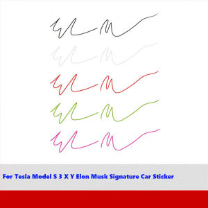 Car Sticker For Tesla Model S 3 X Y Creative Auto Stickers Model 3 Automobile Decals Elon Musk Signature Car Accessories