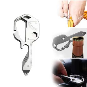 24 In 1 Multifunctional Pendant Wrench Keys Gear Clips Measuring for Home Hand Tools Outdoors Repair Multi Tools