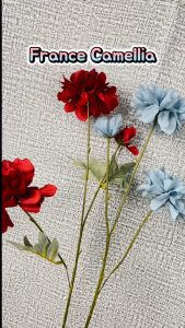 Artificial Flower France Camellia Bunga Palsu Plastik Cabang Dekorasi Buket