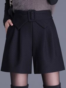 WANGGONGZHU | High Waist Casual Shorts Women Autumn Winter Loose A-Line Boot Pants Fashionable Outerwear Slimming Princess Style Long Pants