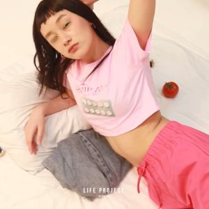 [LIFEPROJECTBKK] HOW TO LIVE IN THE COUNTRY CROP pink F":