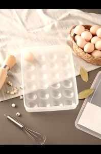 Hộp đựng trứng 24 ô tiện dụng khay bảo quản trứng nhiều ngăn có nắp đậy