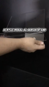 Acrylic postmodern free standing bookshelf for Rehal Al Quran Acrylic Stand / Buatan Malaysia