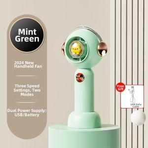 Portable Handheld Mini Fan 2-in-1 Stand-up Summer Cooling Personal Fan USB Charging Compact Size for Students And Travel Use