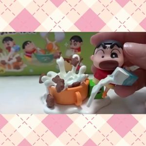 Re-ment | RE-MENT Crayon Shin-Chan Helps With Cooking Series Blind Box A Complete Set Of Miniature Scene Figures Trendy Toys Desktop Gifts