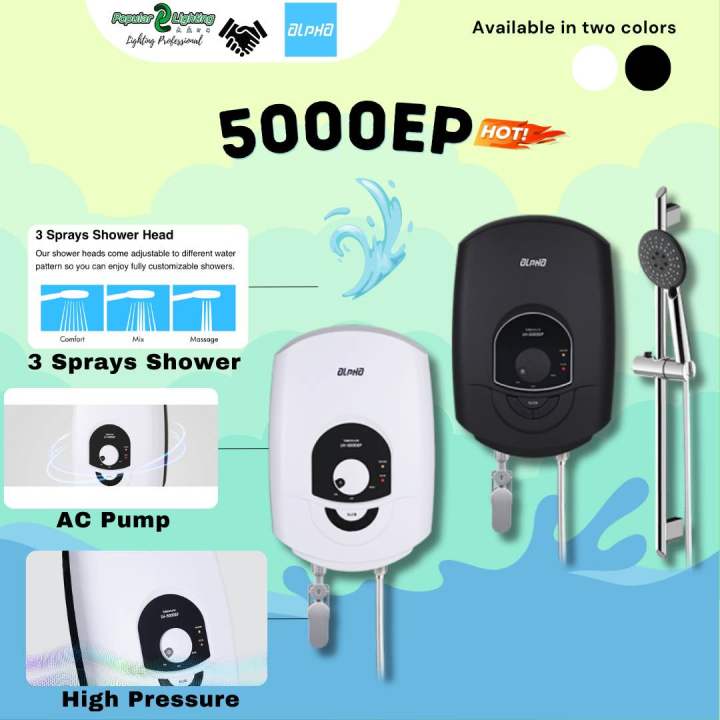 【Ready Stock】Alpha Water Heater Alpha 5000EP with AC Pump pemanas air