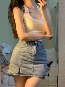 Summer Thin Hollow out Long Sleeve Knitwear Womens Lazy Style Design V-Neck Sun Protection Cover up + Halter Top Korean Version