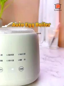 XIAOMI Automatic Egg Boiler Malaysia Plug Multifunction Egg Steamer Breakfast Machine Egg Cooker 煮蛋器 蒸蛋器Half Boiled Egg Maker Telur Separuh Masak Maker Egg Timer Breakfast Machine 早餐机