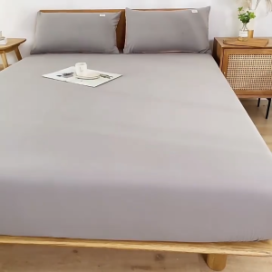 LUK NO LUKOT NO GUSOT Bedsheet 3in1 Korean Plain Bed Sheet Super Stretchable Bedsheet Set