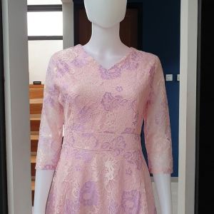 gaun pesta panjang import/ long dress brukat wanita korea D7971/maxi dress wanita korea