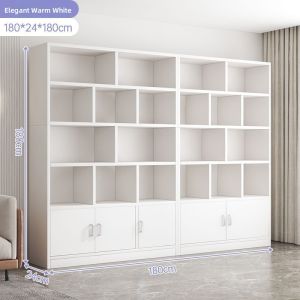 Dustproof Wooden Finish Bookcase With Door