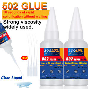 LOOLIFL 1-5pcs High Strength 502 Super Glue Instant Quick-drying Cyanoacrylate Adhesive Leather Rubber Wood Metal Strong Bond Liquid Glue Tool With precision distributor.