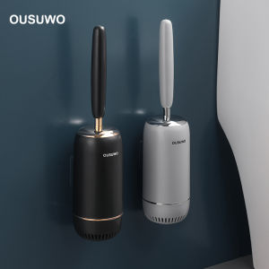 Long Handle Silicone Toilet Brush No Dead Angle Household Luxury Wall Mounted Bathroom Cleaning Tool Durable Plastic Material