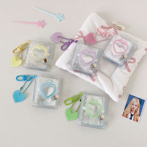 Ins Style Kawaii Transparent Display 2 inch Photo Card Holder Album with 16 Pages for 32pcs Photo Goo-Card Handbook Sticker Book