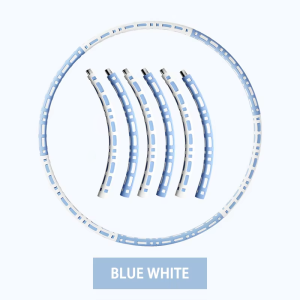 1 Set Of 6 Detachable Foam Padded Stainless Steel Fitness Loop Adjustable Multi-Segment Foam Fitness Rings For Aerobic Exercise