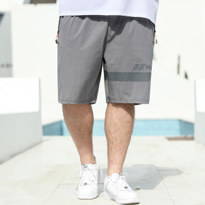 BaiShengHu Fox plus Size Mens Summer Loose Cool Feeling Five-Quarter Pants Breathable Casual Trousers for Fat Men