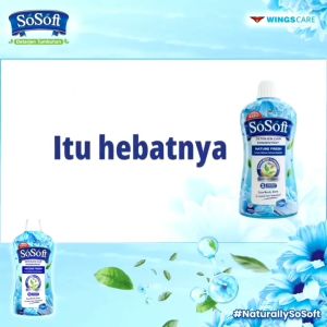 Paket cuci HEMAT ISI 4 So Soft Deterjen Cair + Pewangi Sachet  Kemasan 1 Renceng 16 PCS