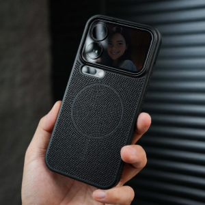 MAKE | Slim Cooling Grid Phone Case Magnetic Charging Support Titanium Gray