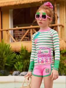 PPTOWN | Sun Protection Quick Dry Swim Suit Set