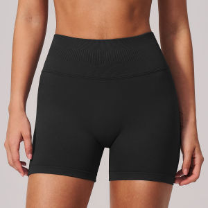 QYUED | High Waist Buttock Lifting Tummy Controlling Yoga Shorts Elastic
