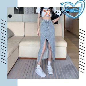 Psion งานเข้าใหม่สุดปังพร้อมส่ง กระโปรงยีนส์แฟชั่นสไตล์เกาหลี ทางสวย งานดี ดีเทลผ่าข้าง เพิ่มความติดแซ่บให้กับตัวกระโปรง งานนนี้พร้อมส่ง ใครสนใจ กดสั่งเลย