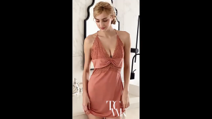 TCWK Gaun Tidur Seksi Wanita Warna Pic Renda Halus Leher Halter Potongan Anggun women pajamas baju tidur murah nightwear wanita murah