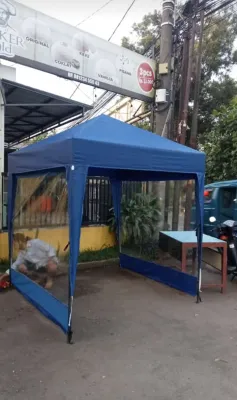 TENDA BAZAR + TIRAI SAMPING TENDA 3 SISI janda bazar tenda outdoor tenda jualan tenda Indomaret tenda plus tirai tenda tambah tirai samping tenda