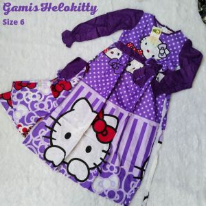 SALE GAMIS ANAK MOTIF HELLO KITTY & PUTRI SOFI USIA 1-6 TAHUN DRESS LUCU MOTIF KARTUN BAHAN KATUN JEPANG
