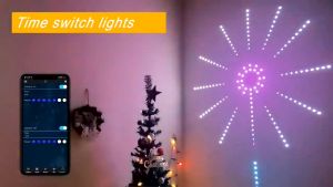 CTMALL 180LED Firework Lights Music Sound Sync RGB Lights APP Remote Control Christmas Lights Strip