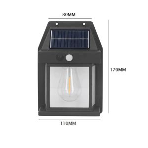 LED Solar Light Waterproof Wall Lamp Motion Sensor Courtyard Garden Lighting Decoration Sunlight Solar Power Yard Tungsten Lamp