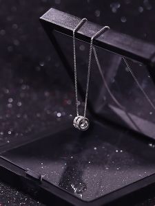 BWjewerly แฟชั่นสุดชิค พร้อมส่ง สร้อยคอตัวอักษร H สร้อยคอเงินแท้ สร้อยเพชร ของขวัญให้แฟน ไม่ลอกไม่ดำ