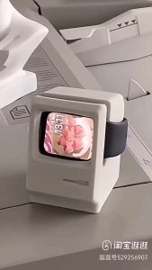 PDM Silicone Charger Stand for Smart Watch Classic Design Vintage Computer Stand 38mm/ 40mm/ 41mm/ 42mm/ 44mm/45mm