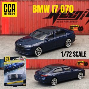 1/72 BMW THE I7 Toy Car Model CCA MSZ 1:64 Diecast Vehicle Miniature Free Wheels Collection Suitable for Hot Wheels Gift Kid