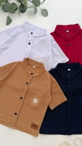 Gummy Baby Kemeja Anak Laki-laki 1-6 Tahun Atasan Anak Baju Muslim Koko Anak Laki-laki Jaime Kemeja