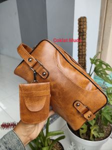 Pouch William Hand Bag Kulit Organizer Cewek Cowok