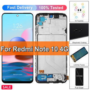 Super AMOLED Screen For Xiaomi Redmi Note 10 M2101K7AI LCD Display With Touch Screen Digitizer Panel For Redmi Note 10S Note10S