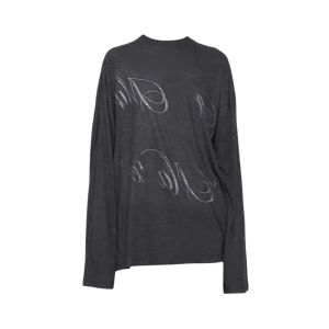 YUEZHONGWEI | Áo thun chống nắng tay dài cổ tròn màu xám mỏng mùa hè cho nữ Áo khoác ngoài rộng rãi thoáng khí Áo thun điều hòa không khí